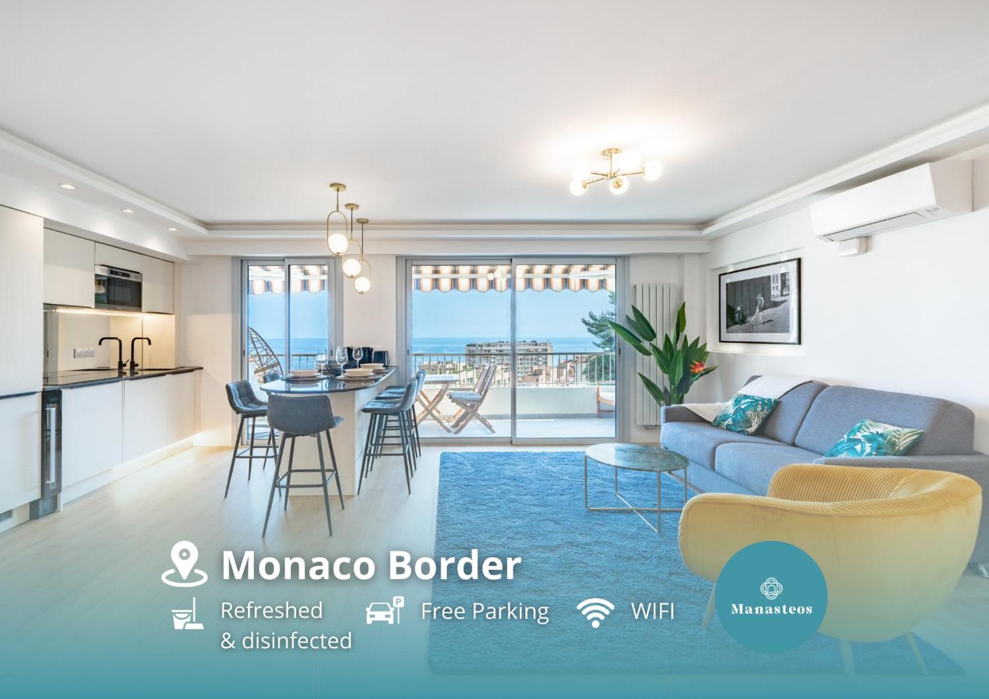 Baie De Monaco - Terrasse Vue Mer - Parking - Af Босолей Экстерьер фото